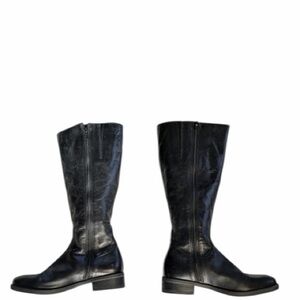 Clarks Mullin Spice Black Leather Riding Boots Size 8.5